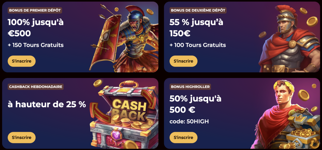 Roman Casino : Bonus et Promotions